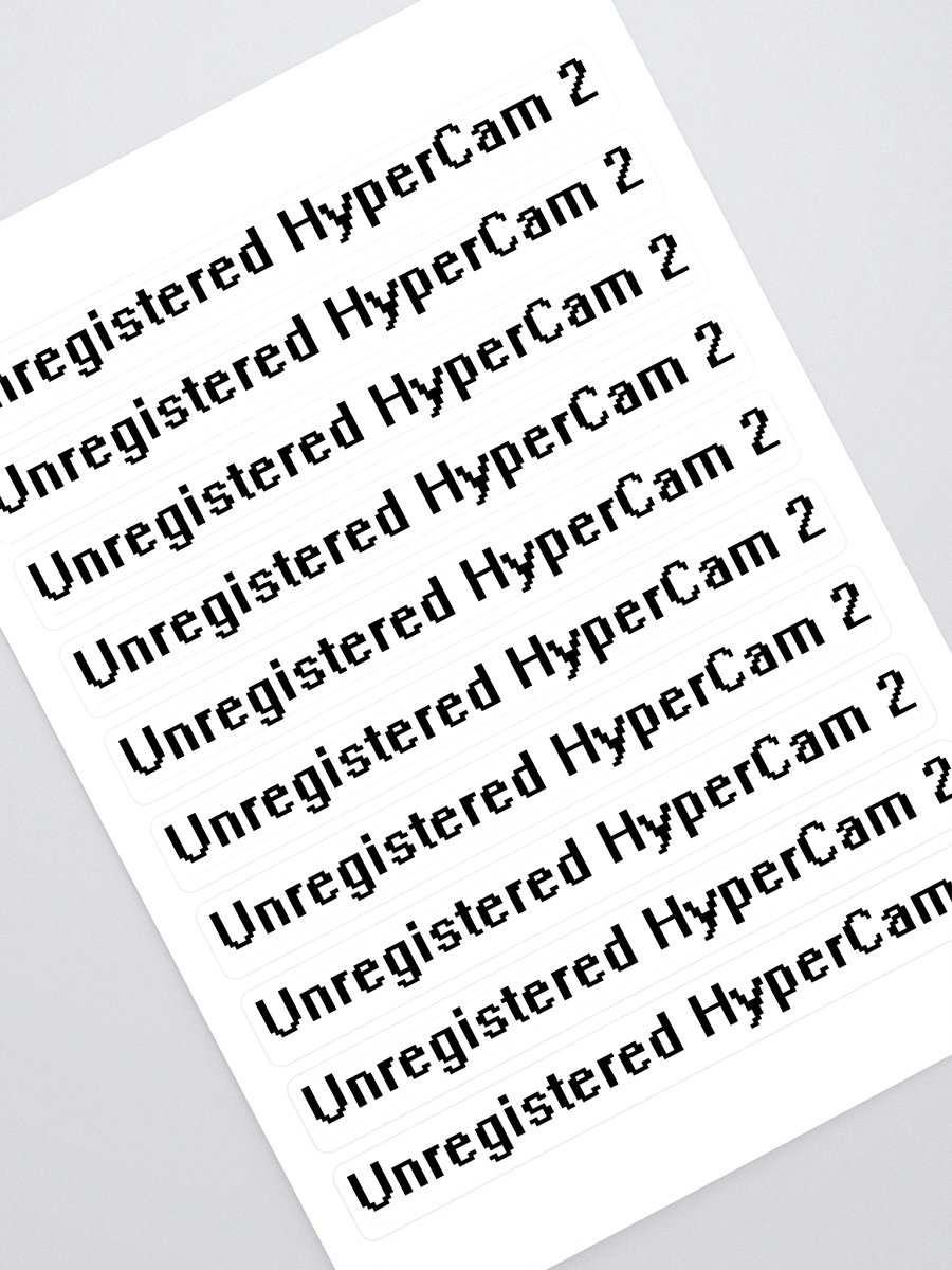 Unregistered HyperCam 2 sticker sheet product image (1)