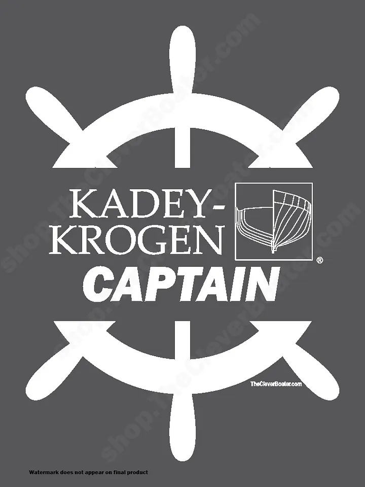 Kadey-Krogen Captain - T-Shirt - Dark Shirt w/White Logo product image (2)