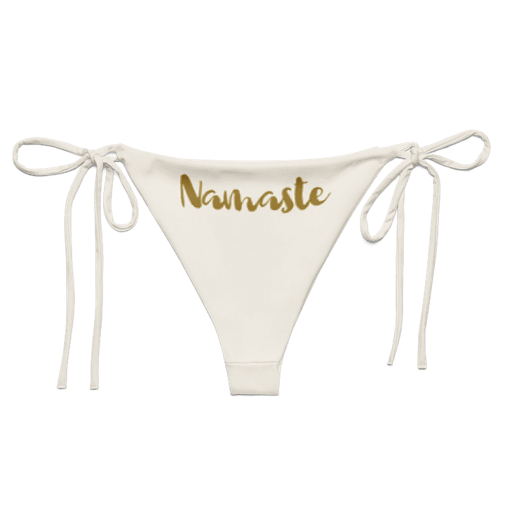Namaste Cream and Gold String Bikini Bottom product image (1)