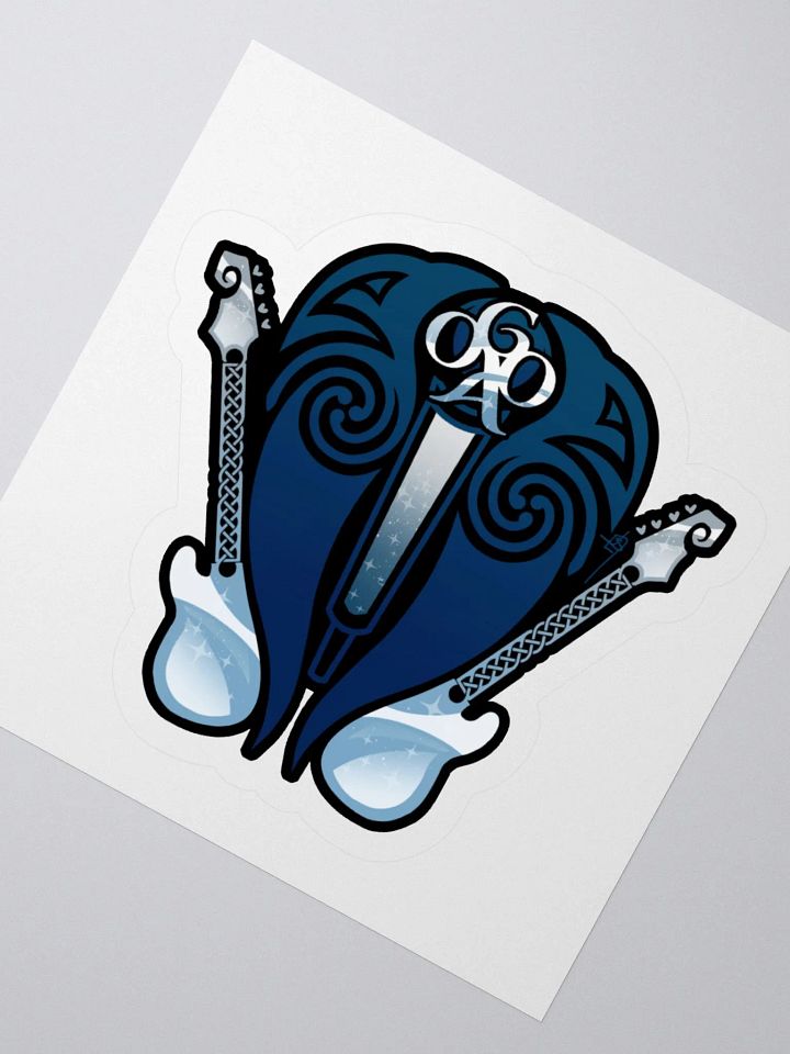 | Vinyl Sticker | Old Gods Crest | Midnight - Blue&Silver | product image (2)