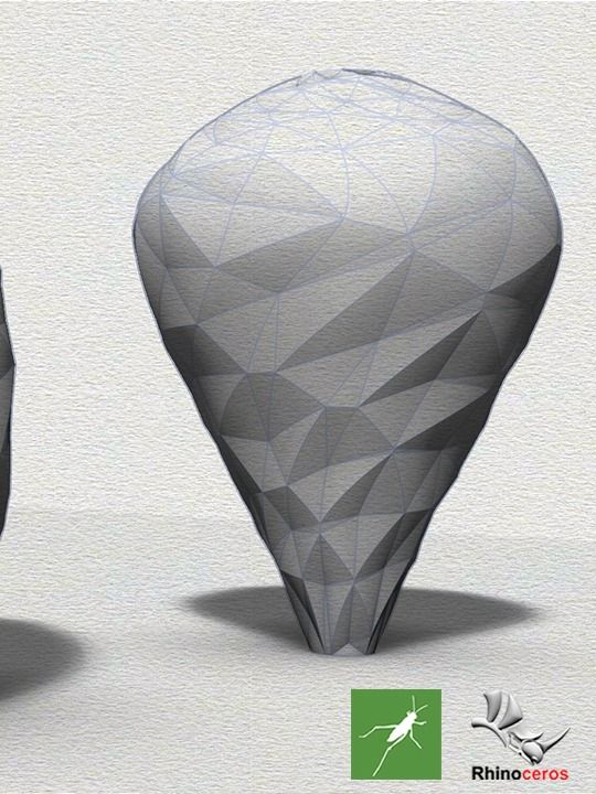Faceted Voronoi Parametric Form Design Grasshopper Rhino Files Download product image (4)