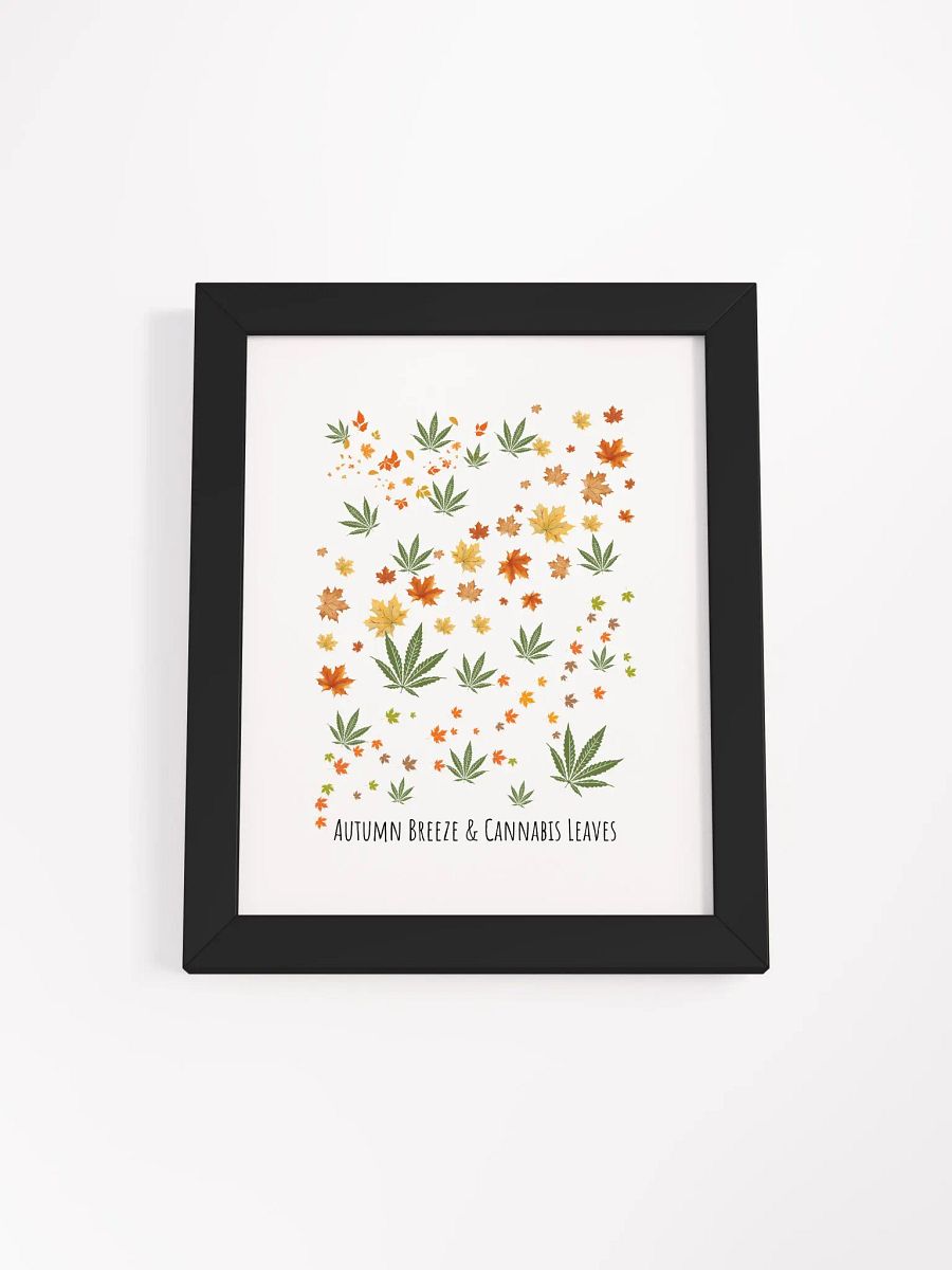 Autumn Breeze & Cannabis Leaves Framed Matte Poster product image (3)