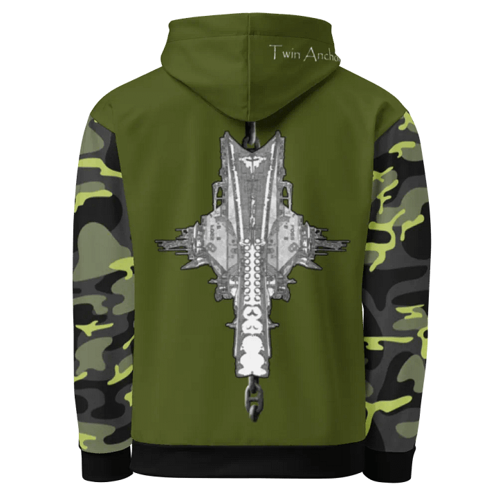 Camouflage & Green Foss double tug Sketch Hoodie product image (1)