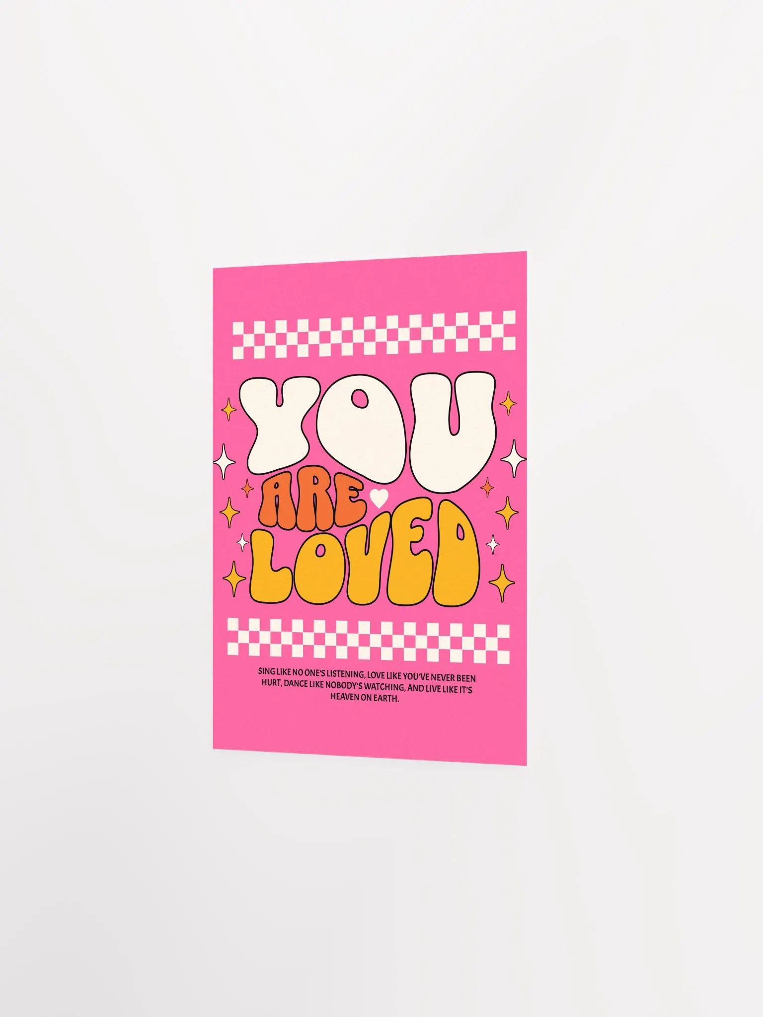 YOUR ARE LOVED Retro Typography Self-love Poster product image (9)