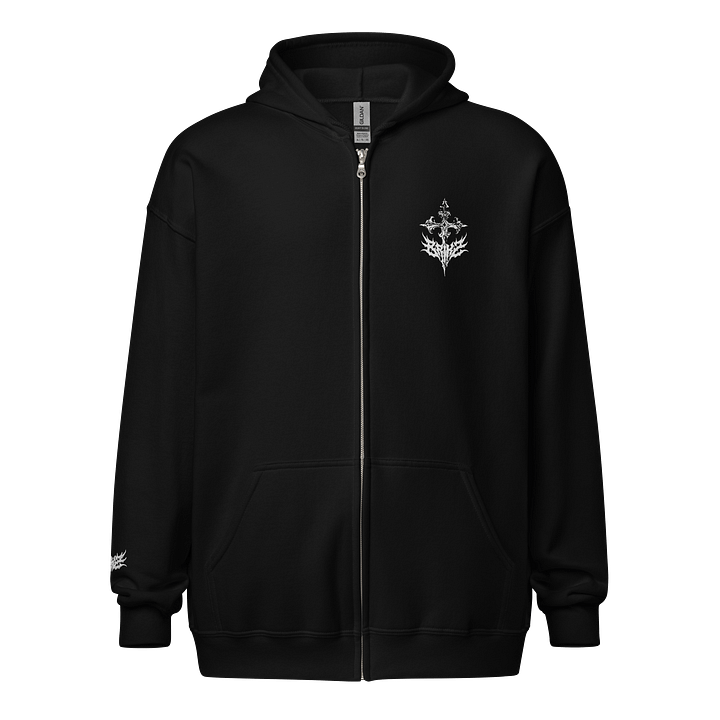 Embroidered Cross Hoddie (zip-up) product image (2)