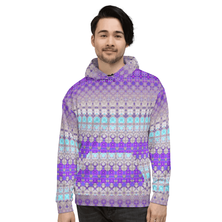 Abstract Multicoloured Pattern Unisex All Over Print Hoodie product image (2)