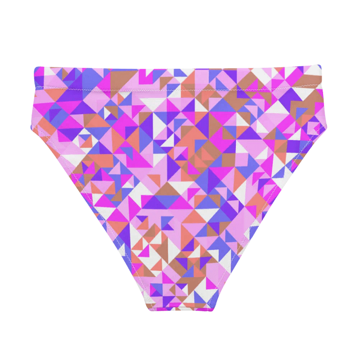 Colorful vector Pattern Design High Waisted Bikini Bottom - v4 product image (1)