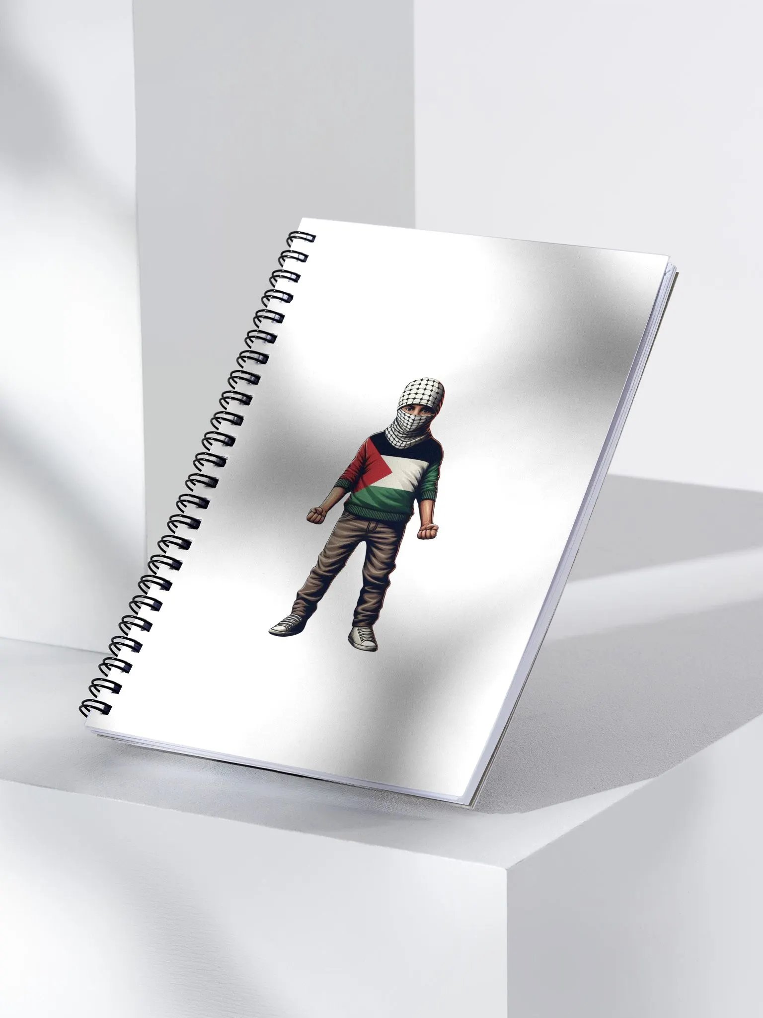 Spiral Notebook | AI Design FREE PALESTINA product image (3)