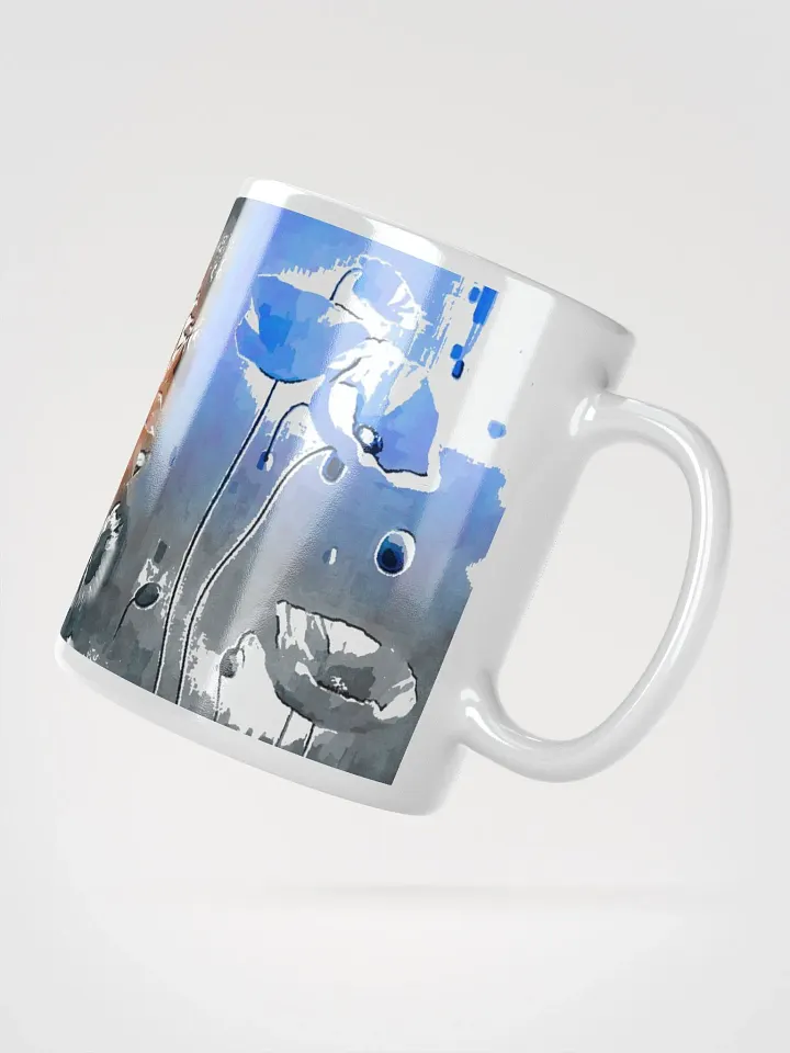 Floral Fusion White Glossy Mug product image (6)
