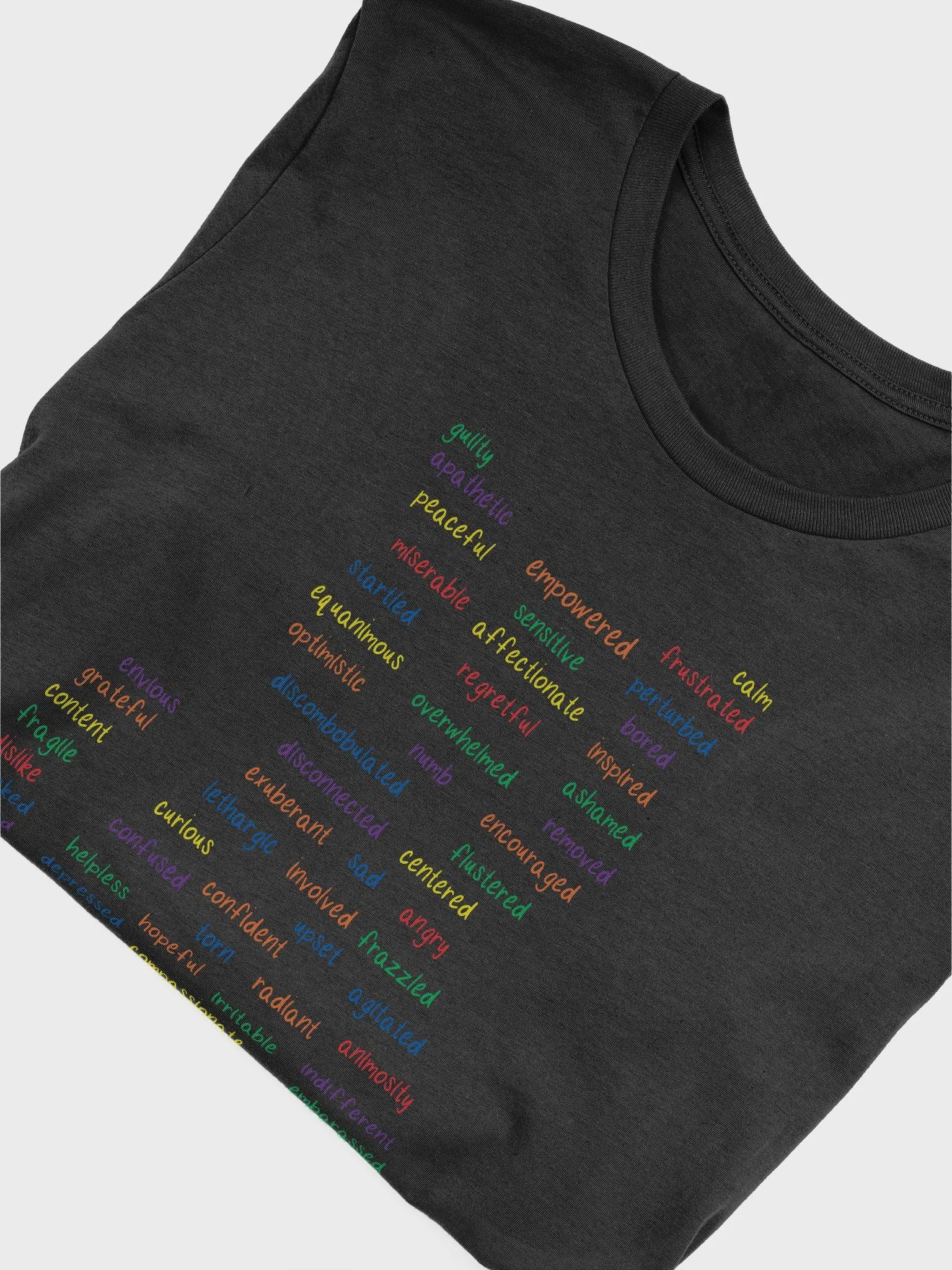 Feeling Words Cat Short-Sleeve Unisex T-Shirt (BC) product image (5)