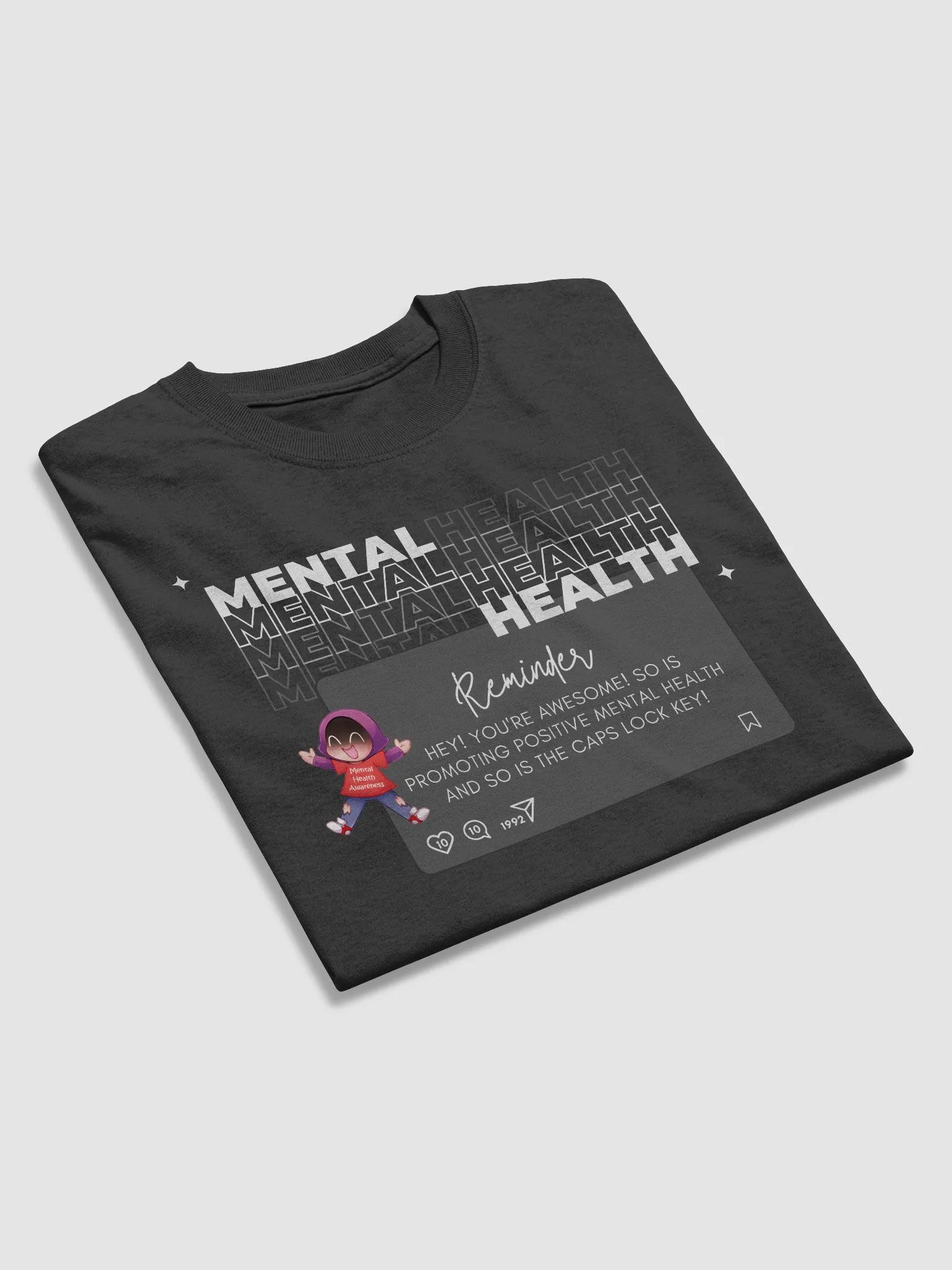 Mental Health Awareness Heavyweight Shirt - Dark product image (3)