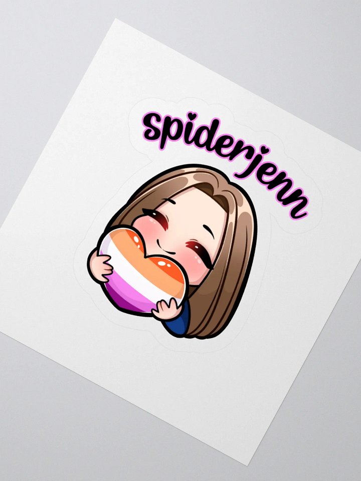 SpiderJenn Lesbian Heart Sticker product image (6)