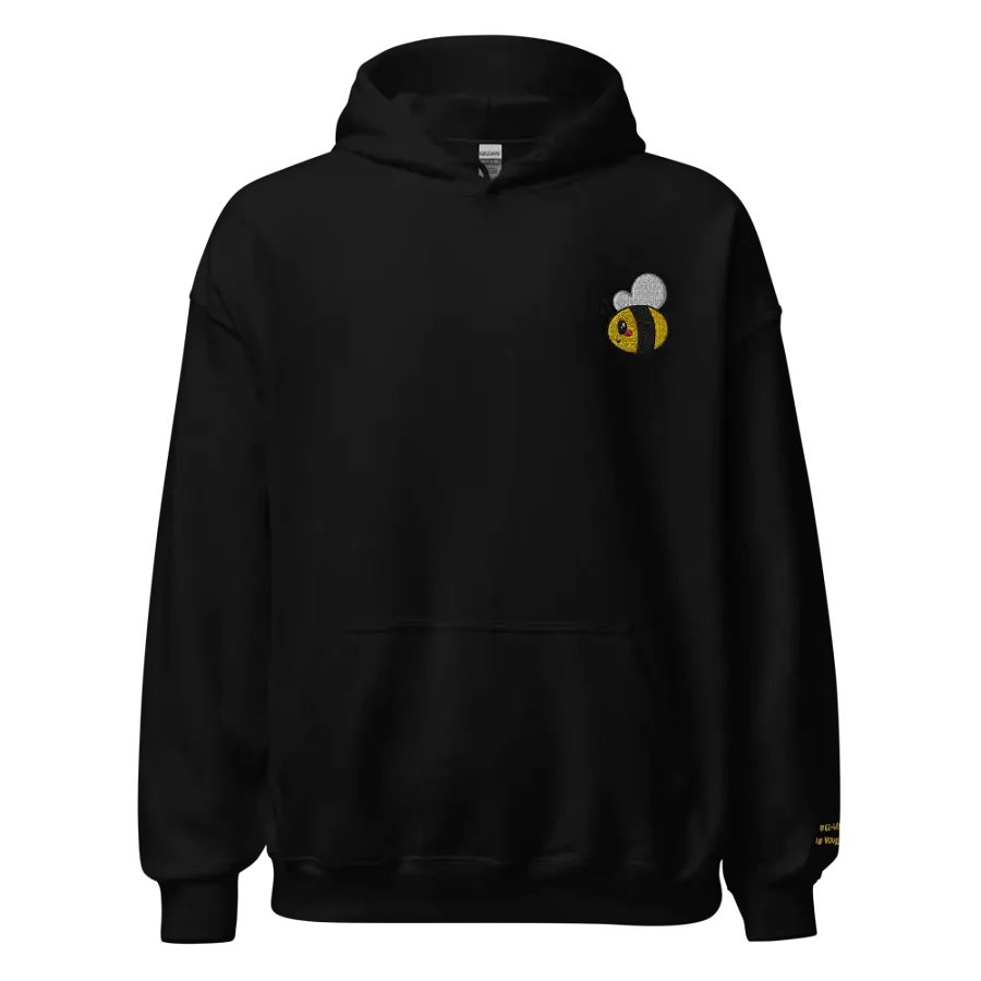 embroidered bee hoodie [wrist detail] product image (1)