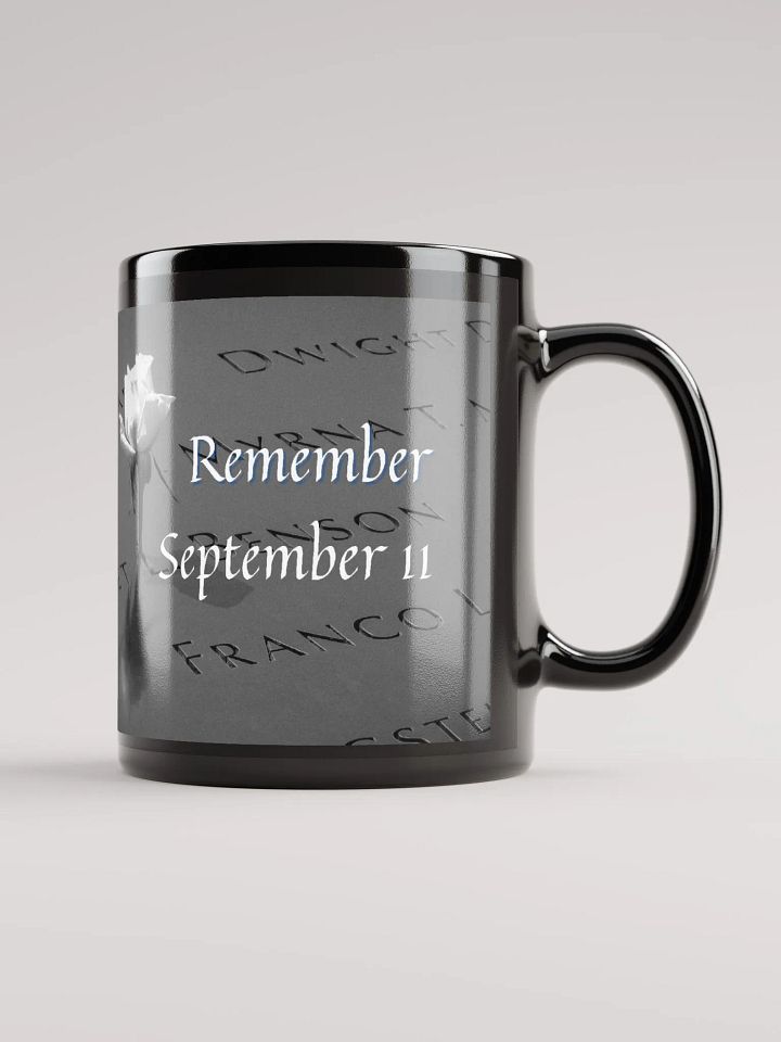 Remember September 11 Tribute Glossy Black Mug product image (2)