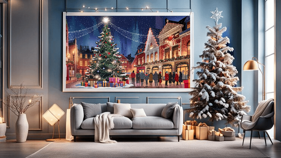 Mesmerizing Christmas Town Square A Festive Winter Wonderland - Frame TV product image (3)