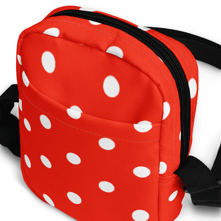 White Polka Dots on Red Crossbody Bag product image (2)