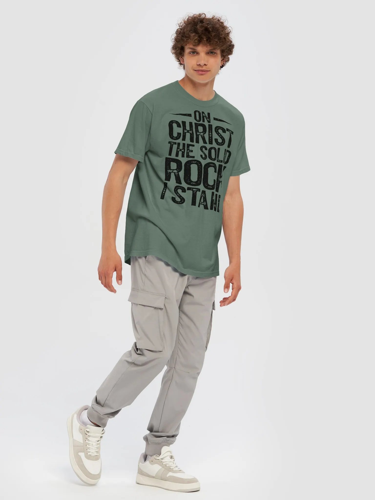 On Christ the Solid Rock I Stand Garment-Dyed Comfort Colors Christian T-Shirt product image (5)