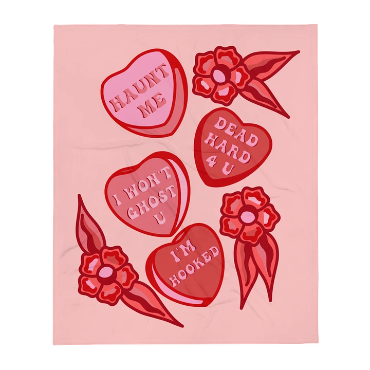 Candy Hearts Throw Blanket product image (1)