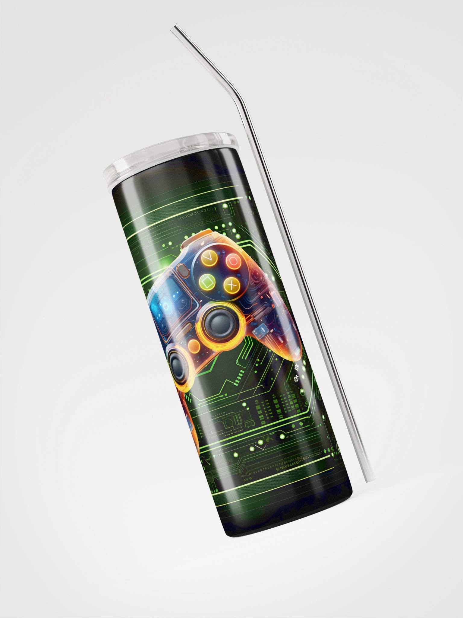 Futuristic Gaming Controller Stainless Steel Tumbler product image (6)