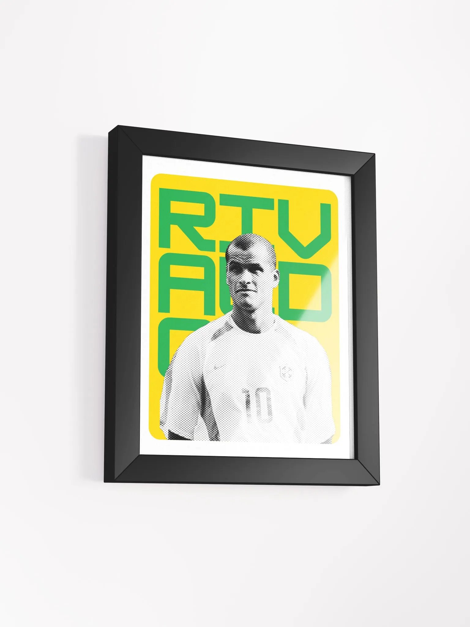 Rivaldo BW Brazil Name Art Framed Print product image (3)