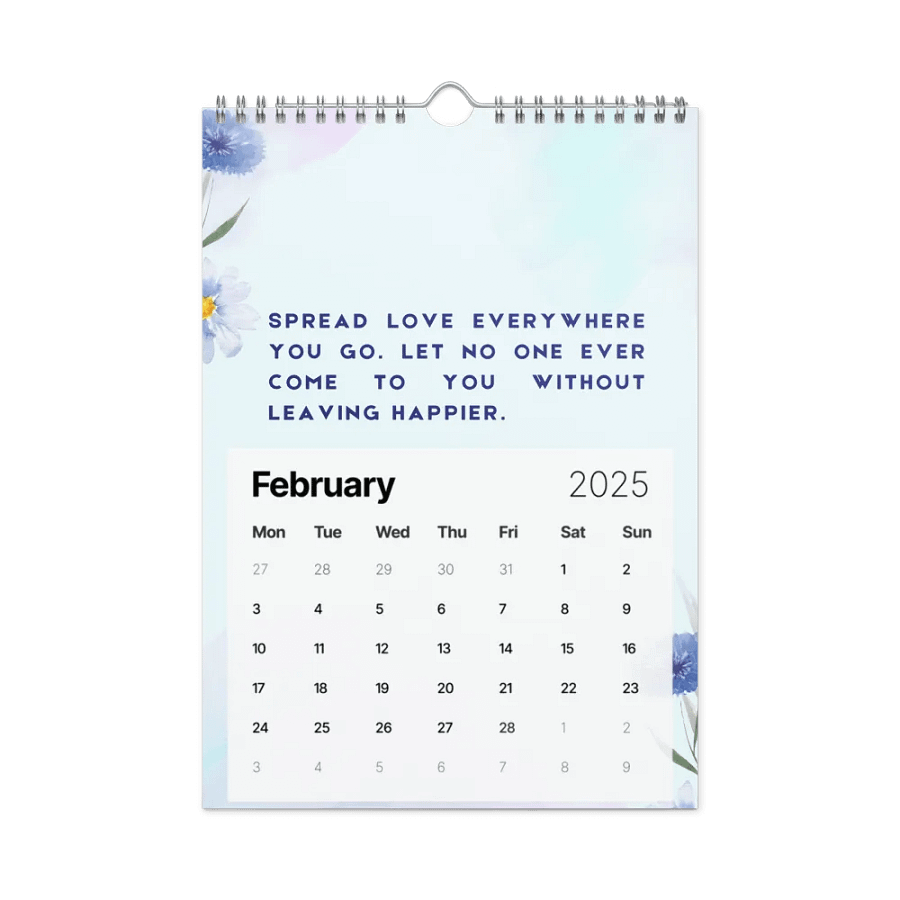 FLORAL INSPIRATIONAL QUOTES WALL CALENDAR 2025 product image (5)