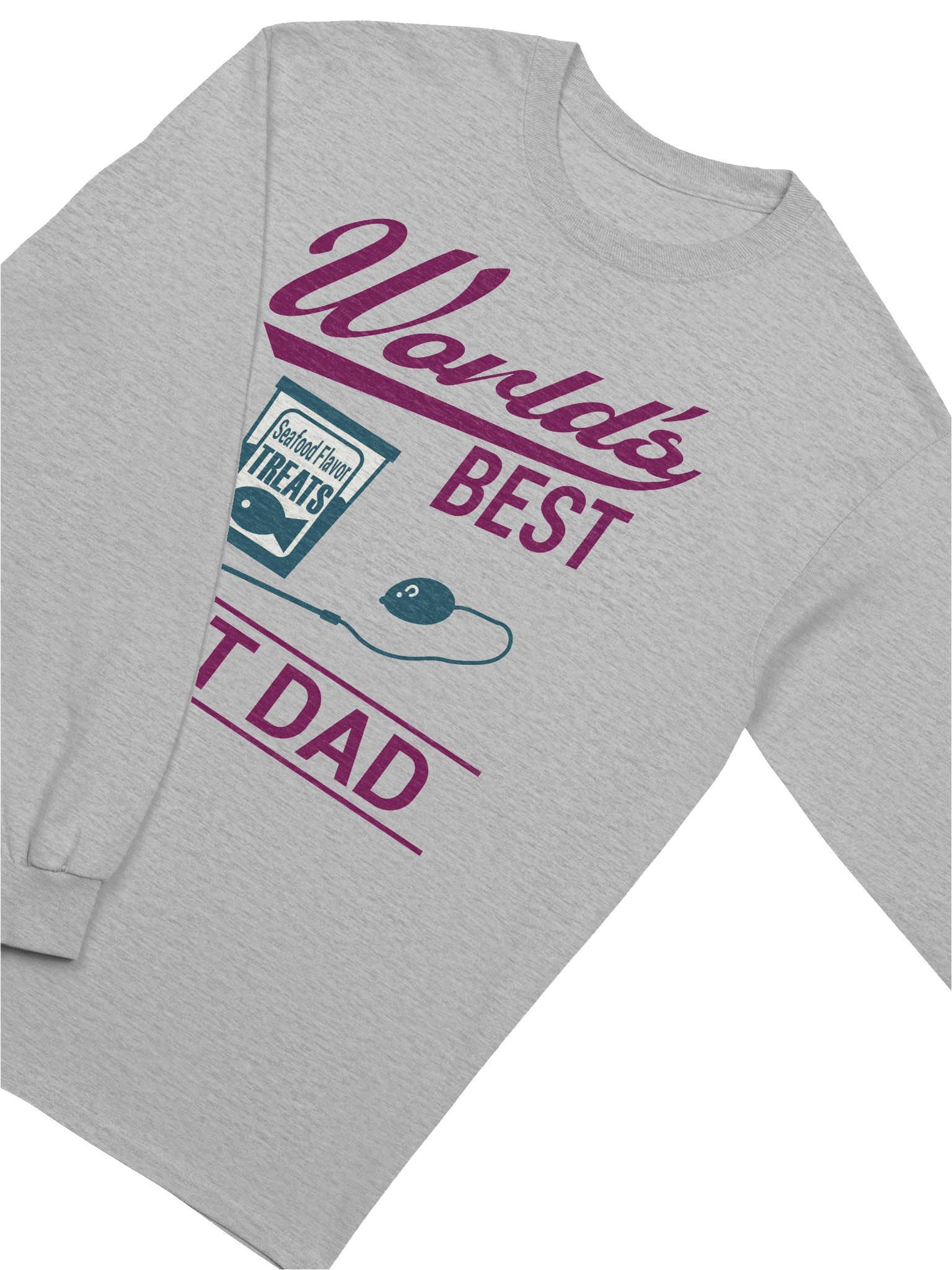 World's Best Cat Dad - Unisex Adult Long Sleeve T-shirt product image (3)
