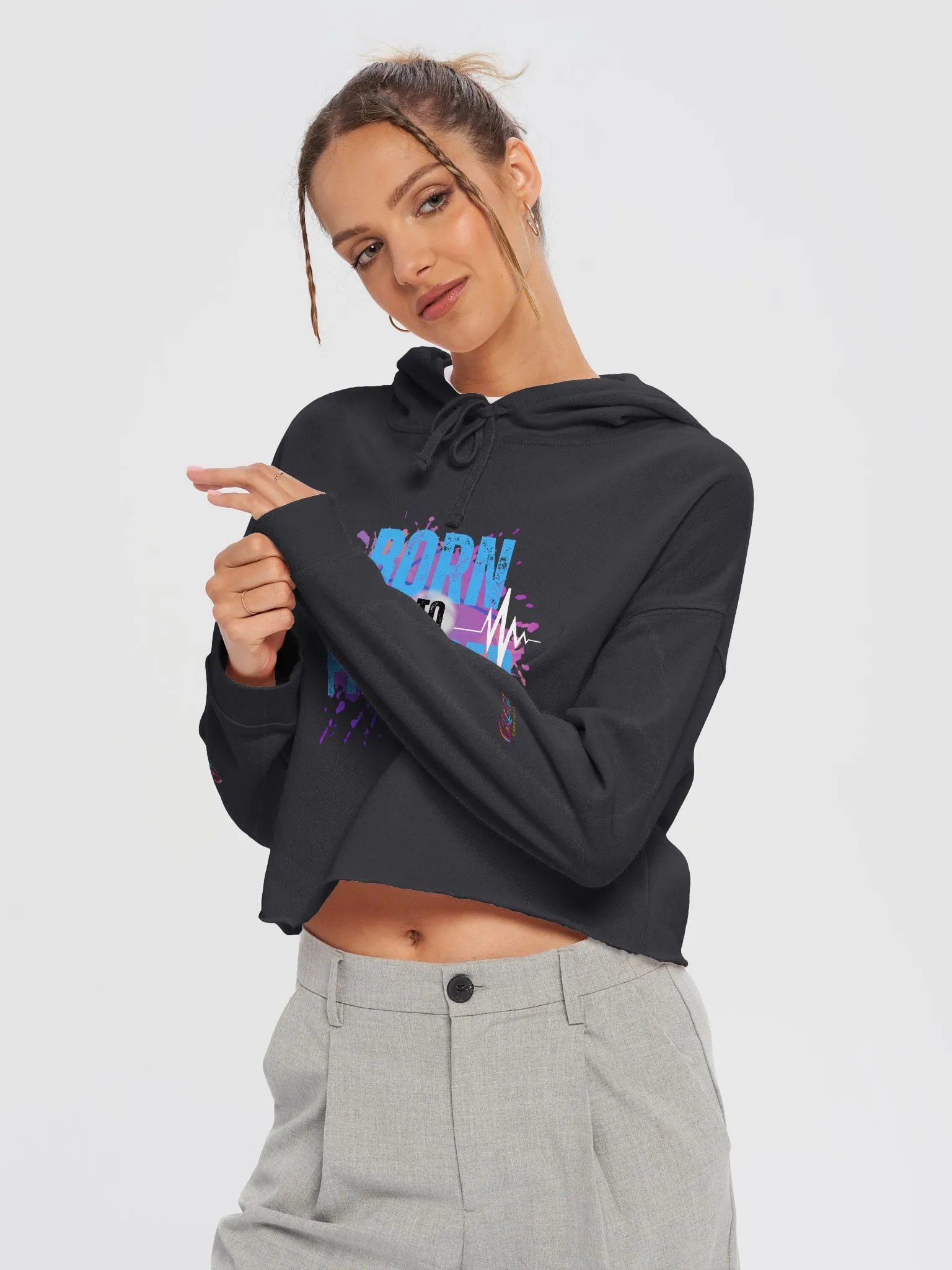 Born to Prosper Lightweight Cropped Hoodie product image (19)