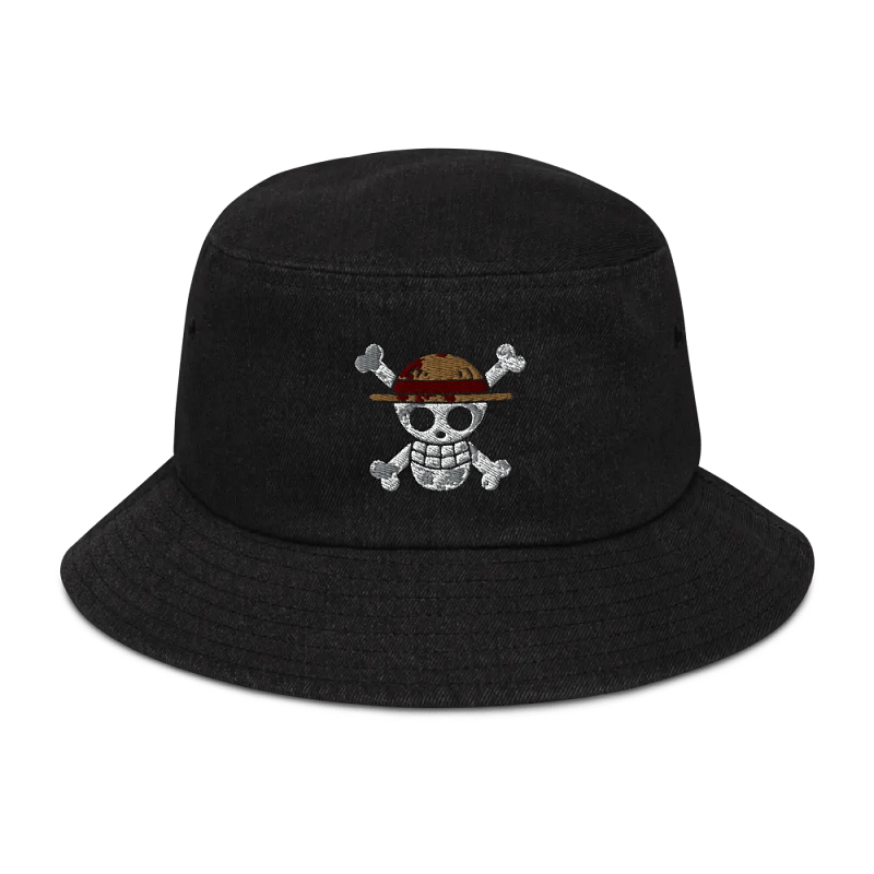 Quirky Skull Denim Bucket Hat