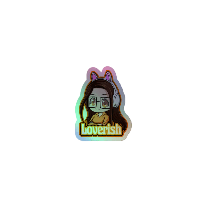 Loverish Logo Holographic Sticker Sheet product image (1)