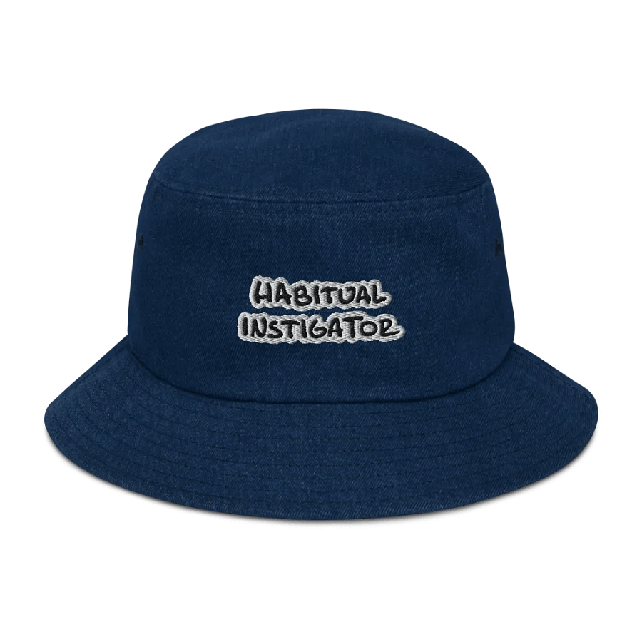 Habitual Instigator embroidered denim bucket hat product image (1)