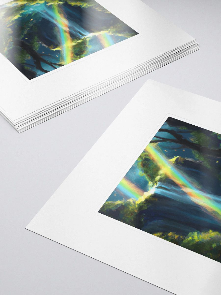 Galactic Wild Rainbow Waterfall Forest Delta Sticker product image (5)