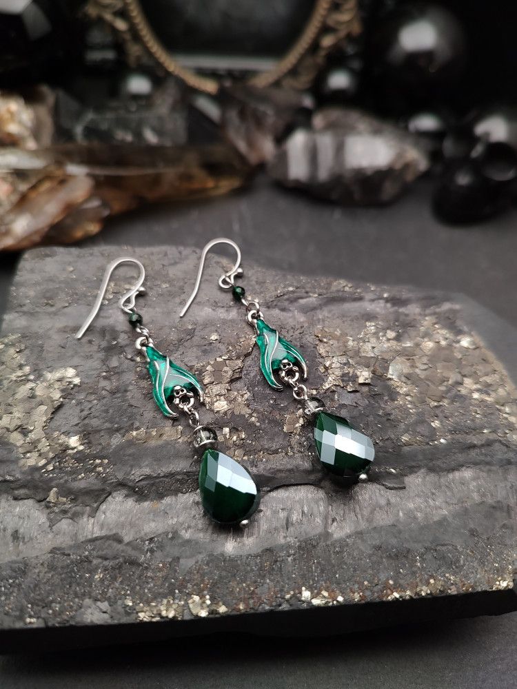 Earrings Bats - Teal Hanging Bats product image (2)
