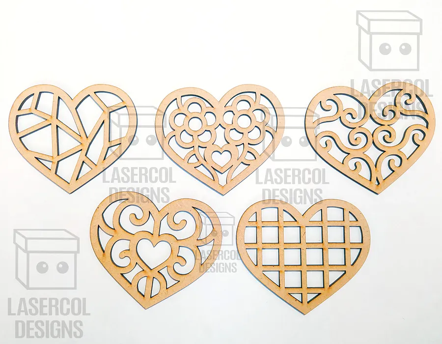 Hearts Set 1 - Laser Cut Files product image (6)