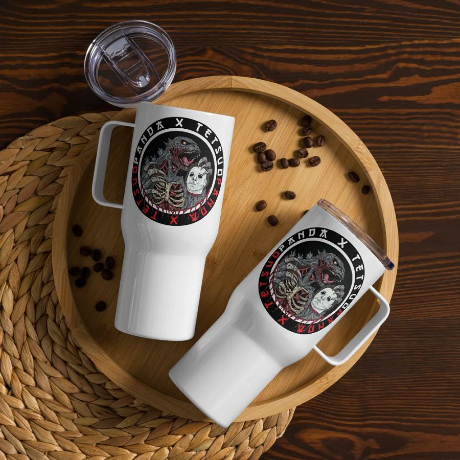 God of Carnage Travel Mug with a Handle (Northern Lotus Design) product image (12)