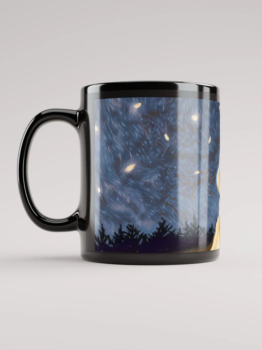 Loyal by the Fire: Black Glossy Mug for Golden Retriever Fans product image (3)
