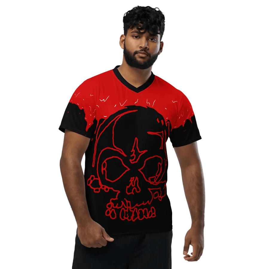 Skull and blood sports jersey product image (1)