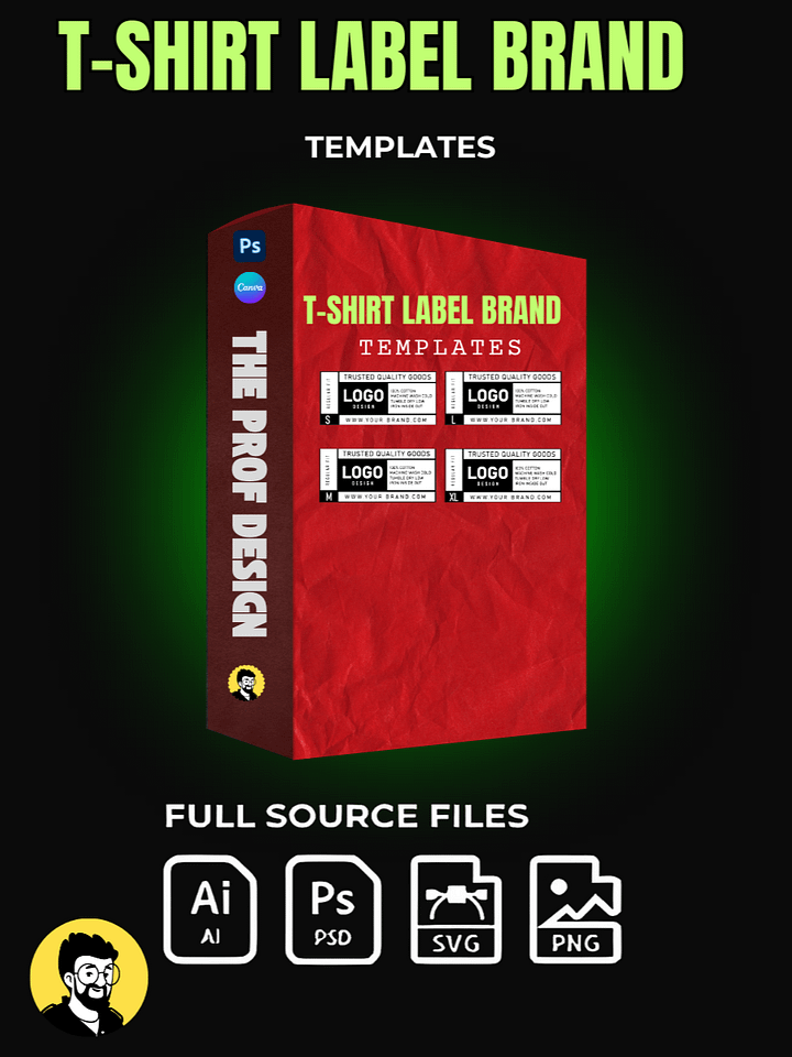 Neck Label Tag Clothing Templates product image (1)