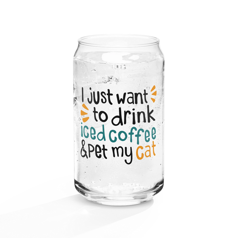 Iced Coffee & Cat - Can-Shaped Glass product image (35)