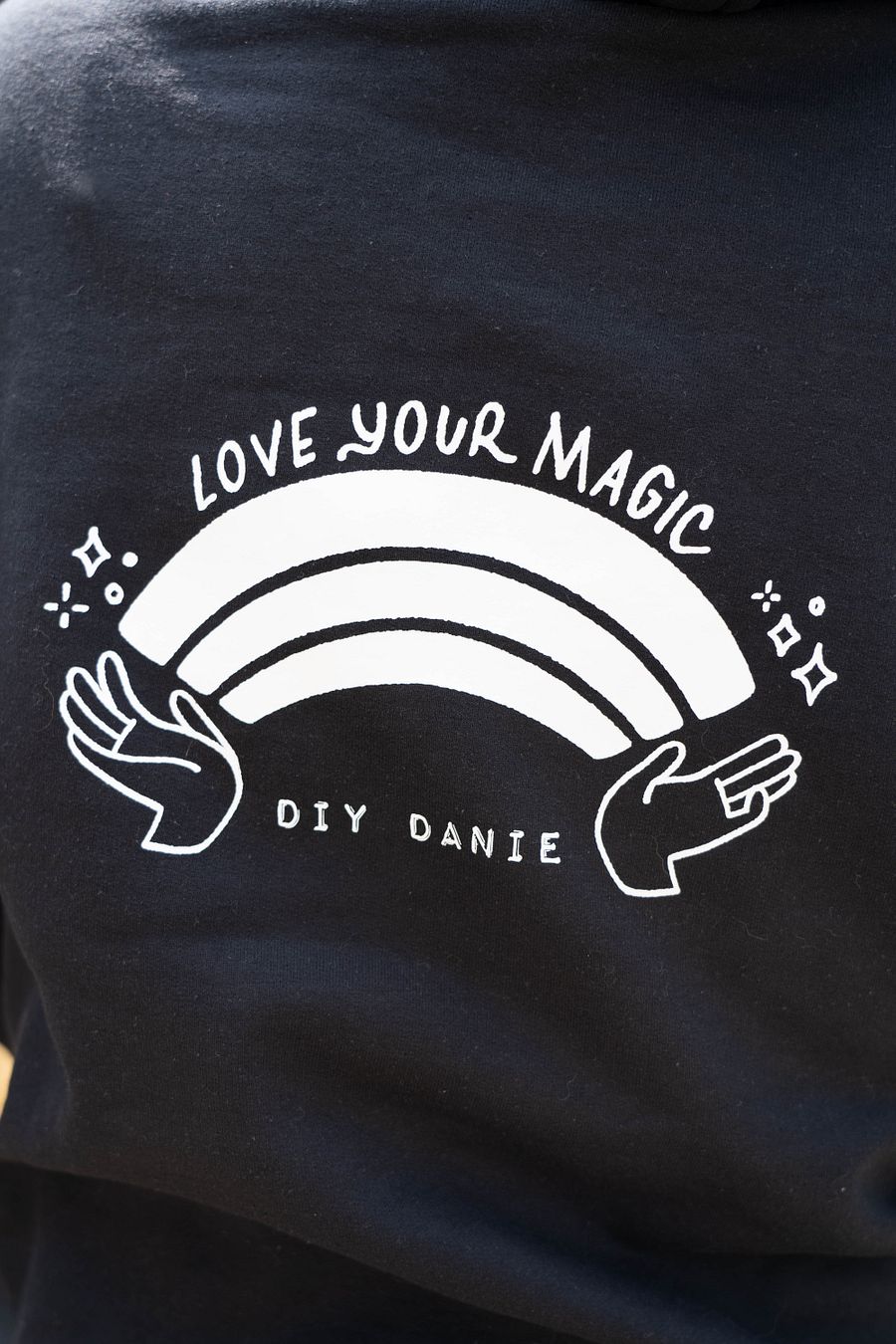 LOVE YOUR MAGIC HOODIE - White txt product image (3)
