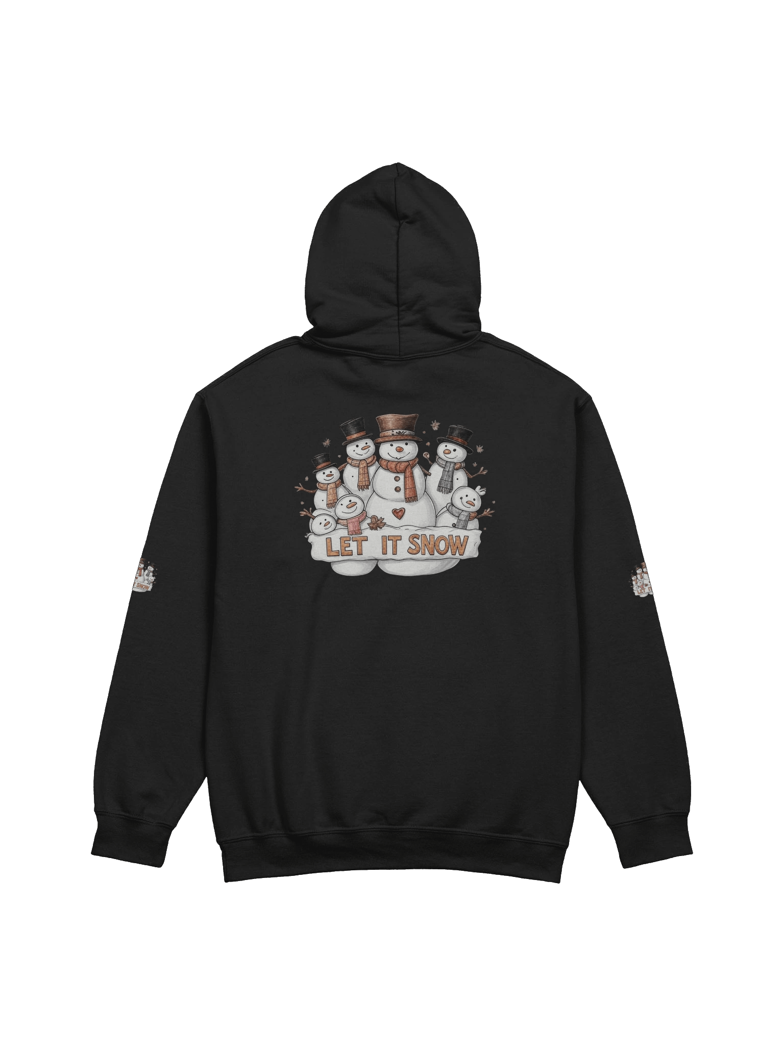 Let It Snow Typography Snowman Hoodie product image (103)