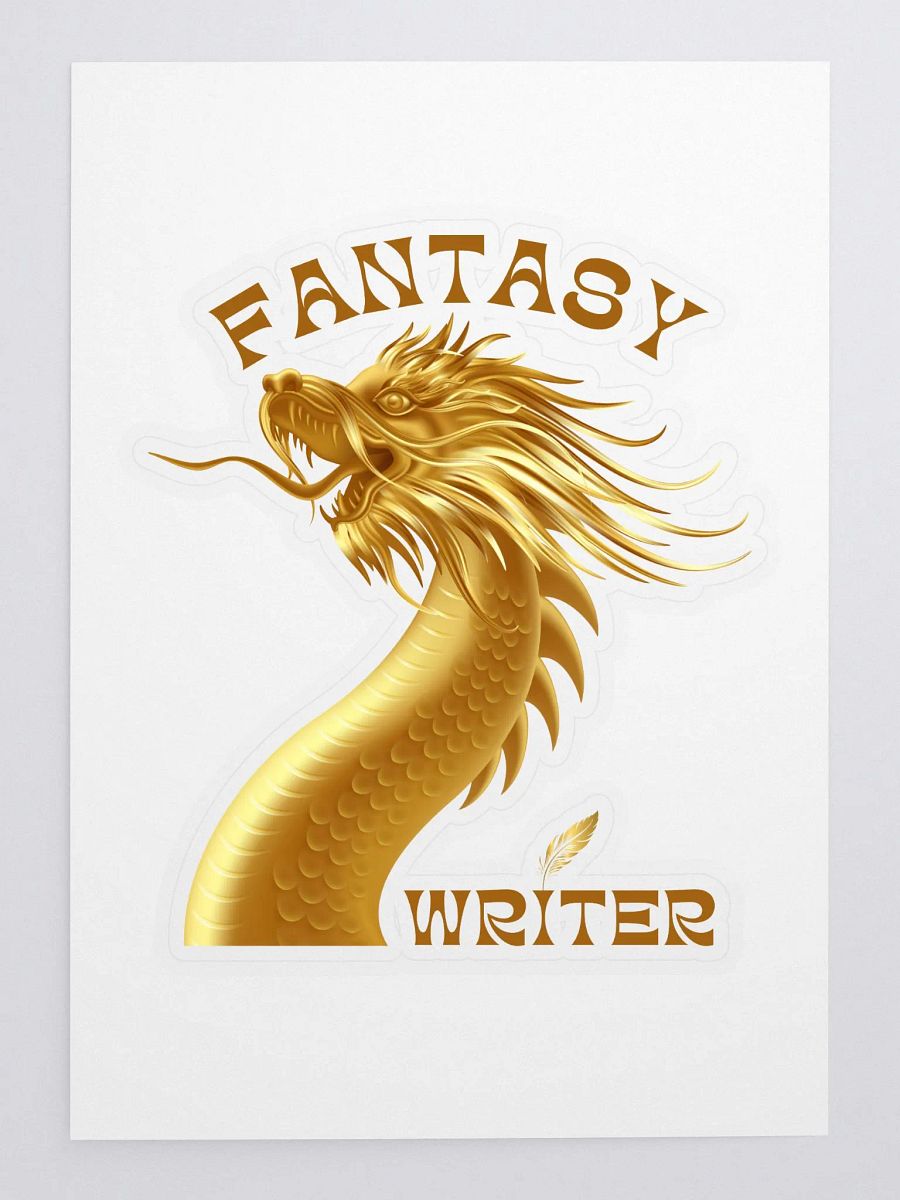 Fantasy Writer Gold Dragon Sticker product image (3)