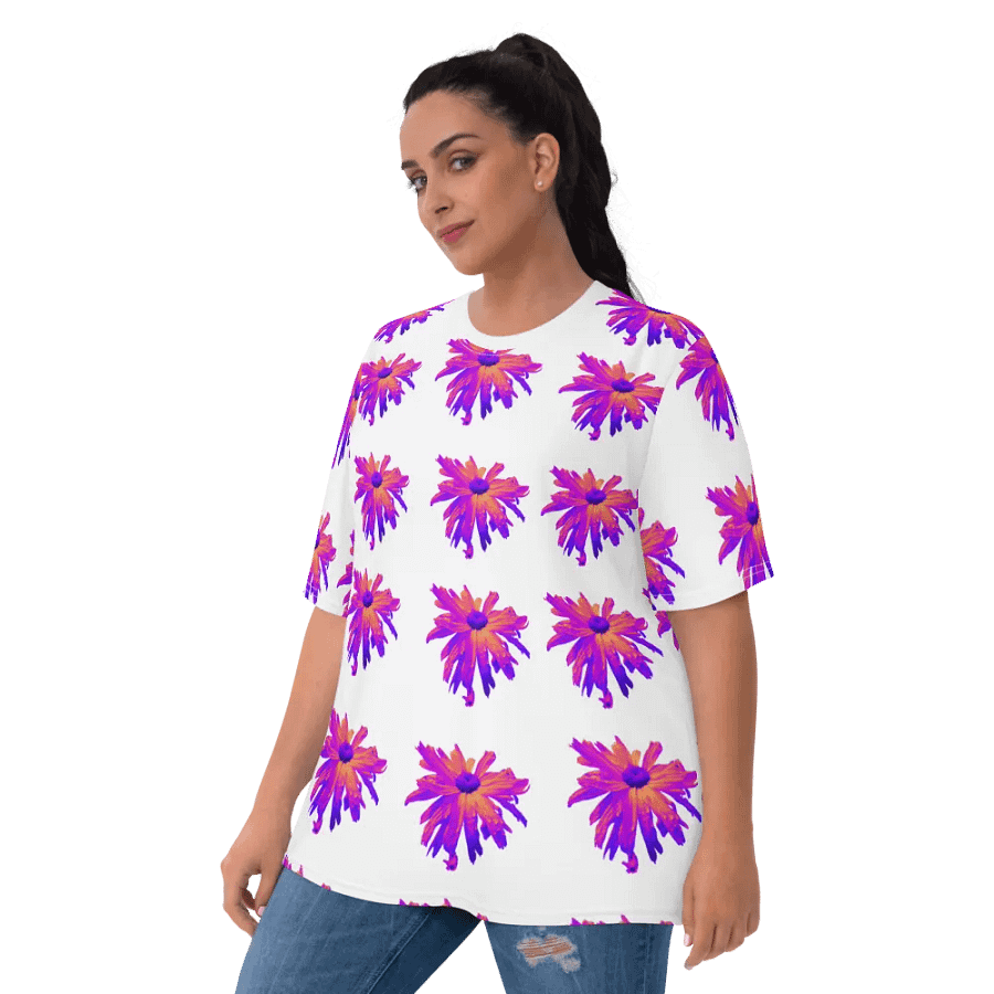 Abstract Pink Floating Daisy Flower Women's T Shirt product image (7)