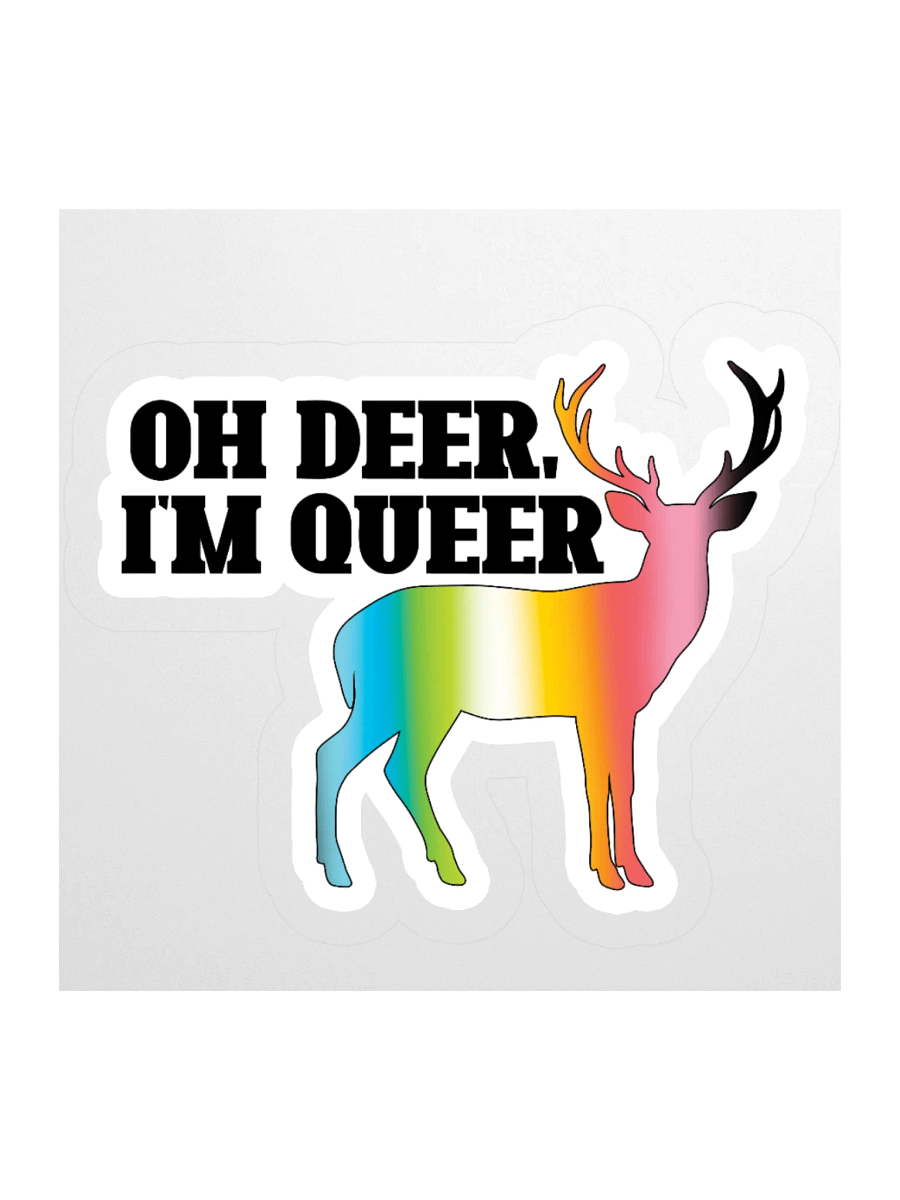 Oh Deer, I'm Queer- Queer Flag Sticker product image (3)