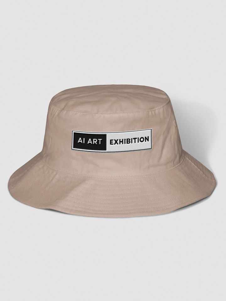 Grey "AI Art Exhibition" Flexfit Bucket Hat product image (1)