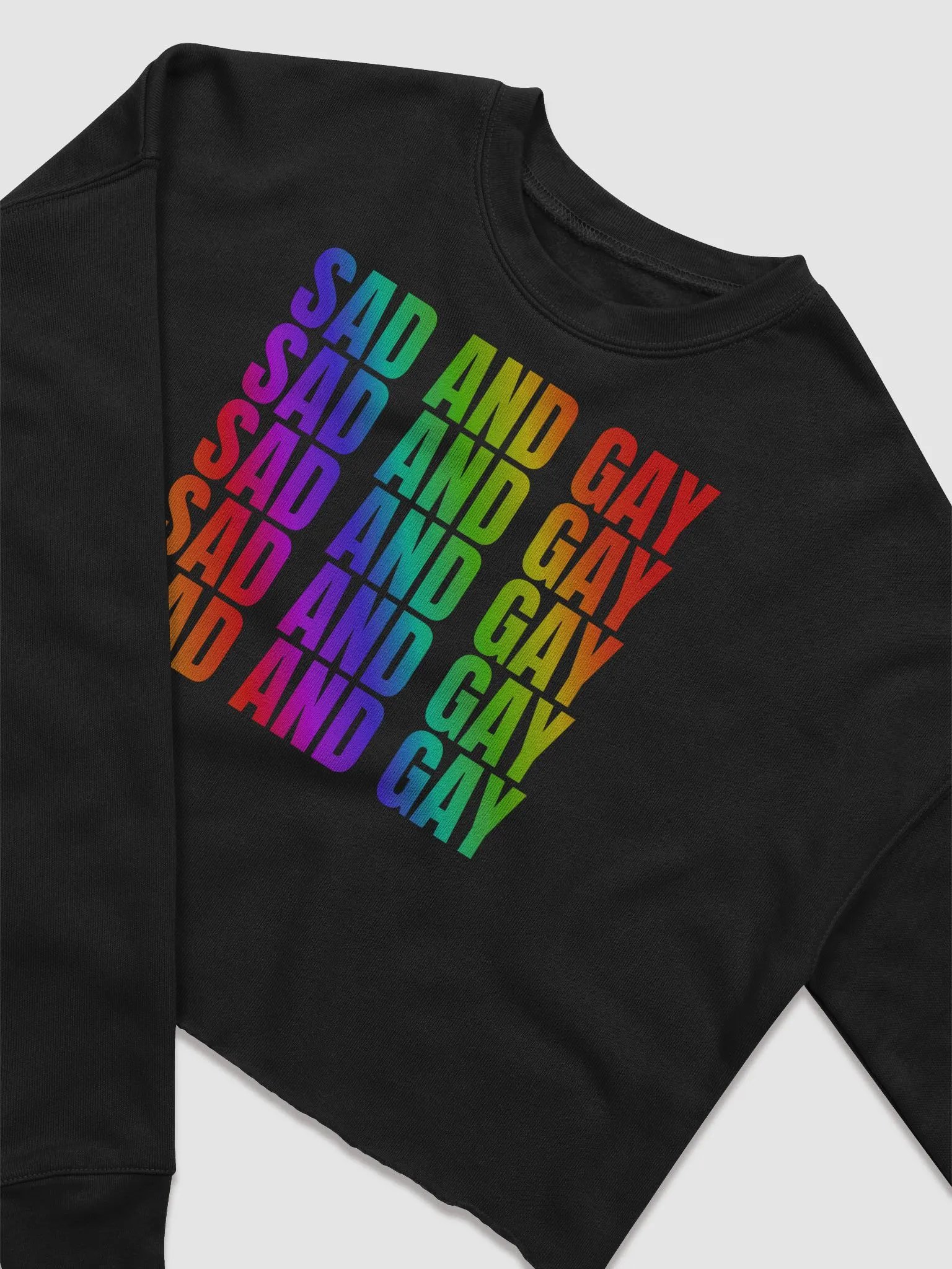SAD AND GAY cropped sweatshirt product image (3)