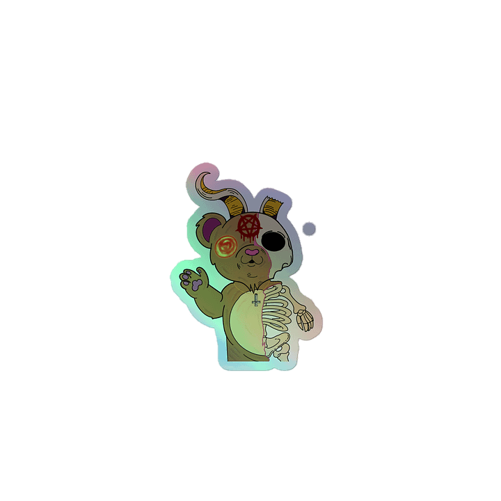 Waving Bear Holo- Sticker product image (1)