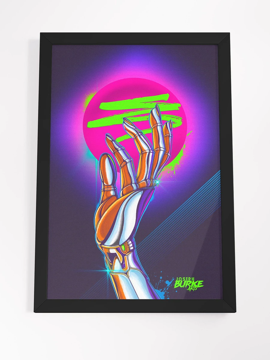 Chrome Dreams Synthwave Hand Drawn Print Framed Art product image (4)
