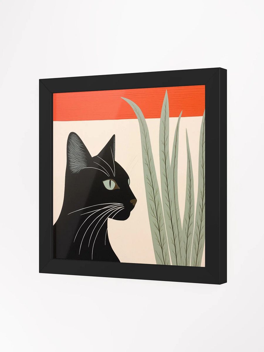 Whiskers & Foliage: Modern Cat Illustration Poster product image (19)