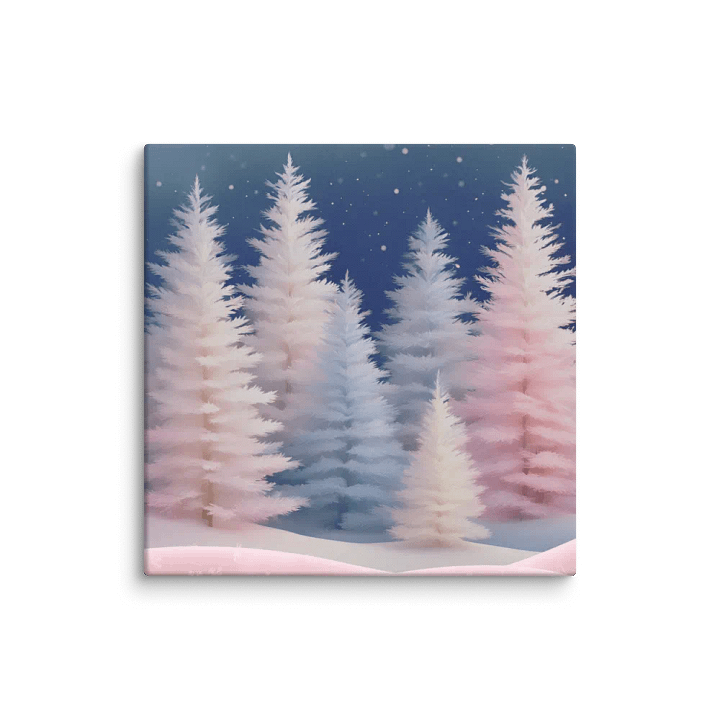 pastel christmas scene Canvas home decor wives friends product image (1)