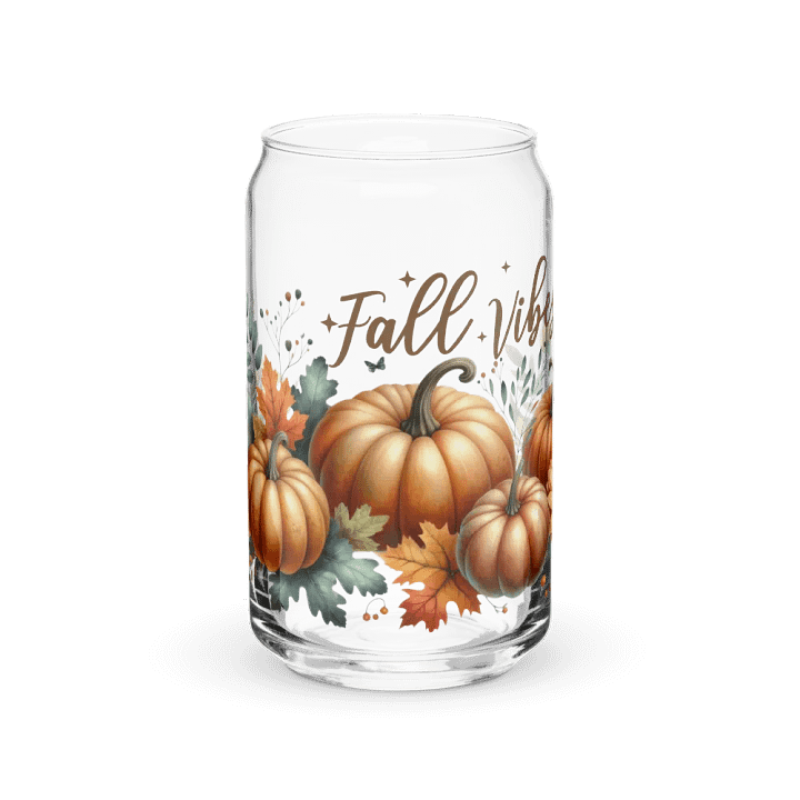 Boho Fall Pumpkin Glass Can Sipper product image (1)